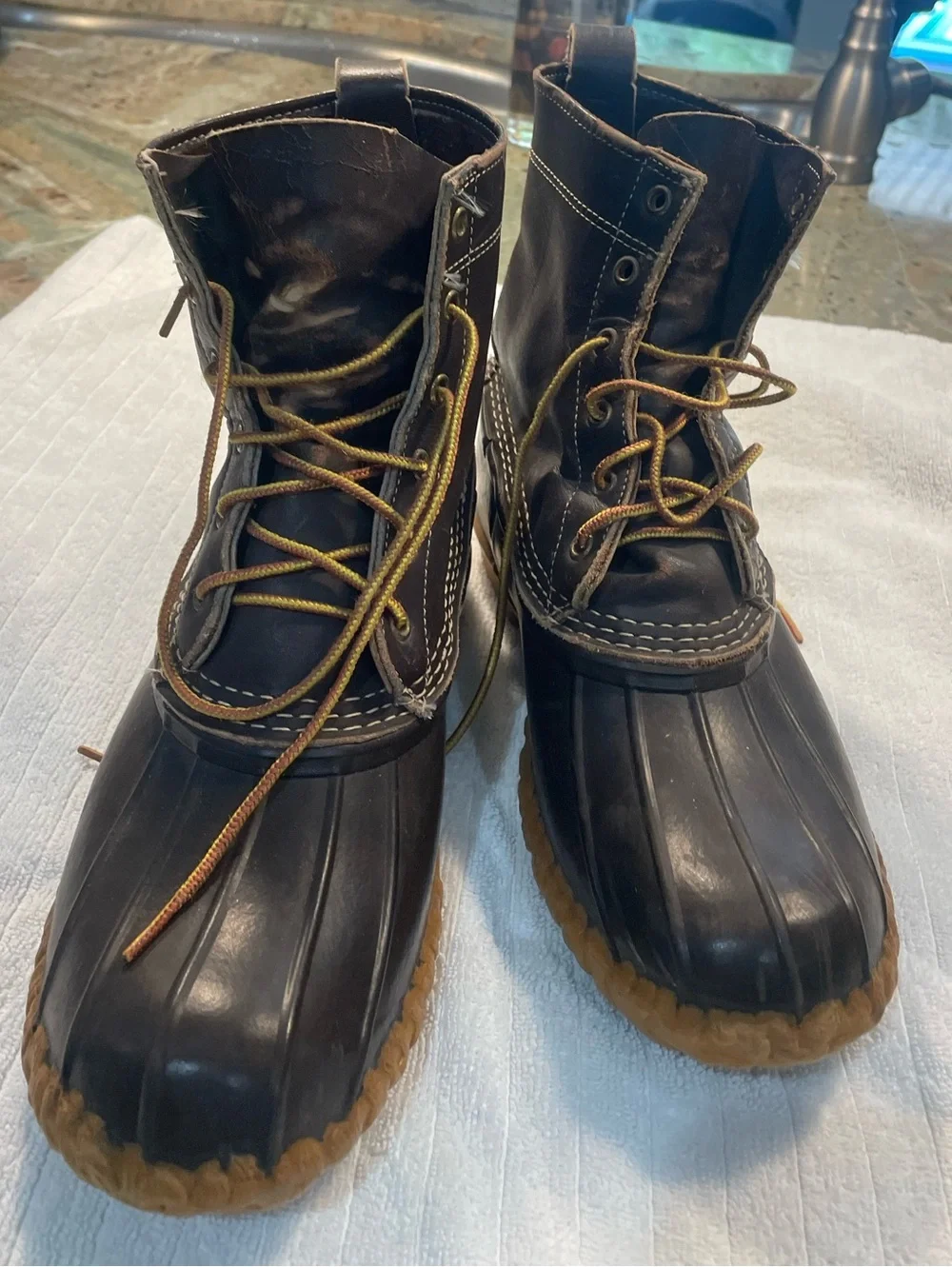 LL BEAN men's brown Bean Boots - size 10